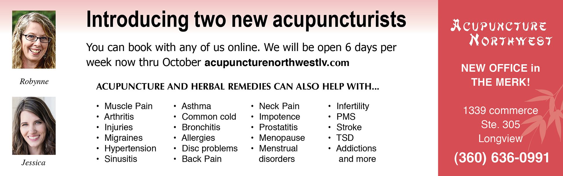 two new acupuncturists